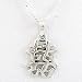 Asian HAPPINESS Symbol Pendant in Sterling Silver on a 16" Box Chain, #8477