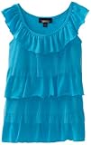 Amy Byer Girls 7-16 Knit/Mesh 4 Tier Babydoll Top