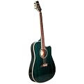 Kona Thin Body Acoustic/Electric Guitar - Blue (K2TBL)