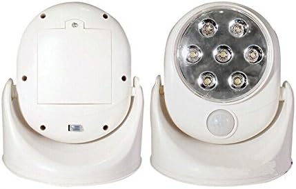 Set of 2 Light Angel Motion Activated Stick Up LED Outdoor Light (White)