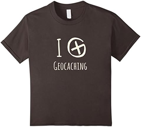 Kids I Love Geocaching Shirts, Geocache Symbol, Treasure Hunter 12 Asphalt