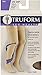 Truform 20-30 mmHg Compression Stockings for Men and Women, Thigh High Length, Dot Top, Closed Toe, Black, X-Large
