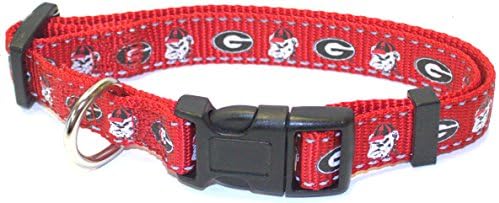 NCAA Officially Licensed Georgia Bulldogs Team Color Dog Collar (Large 18"-26")