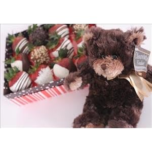 Fondue Bear with 1 Dz. Assorted Berries