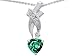 Original Star K(tm) 8mm Heart Shape Simulated Emerald Pendant in .925 Sterling Silver