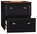 Office Products : Bush Fairview Lateral File - WC53981-03 (Black/Cherry) (30.75"H x 29.63"W x 20.88"D)