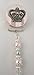 Crystal Dream Luxury Keepsake Swarovski Pink Simulated Pearls and Clear Crystals Hand Crafted Silver Crown Girl Princess Pacifier Clip 8 Inch (CCP)