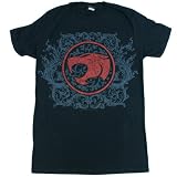 THUNDERCATS ORNATE LOGO Soft Fine Licensed Black Cotton Tee at Blue Devil Clothing