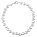 Sterling Silver Bead Bracelet 8 inches