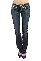 Hot Sale True Religion Women's Billy Straight Leg Natural Super T Jean, Rollingwood, 27