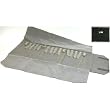 Black & Gray Velvet 16 Necklace Chain Roll Up Travel Jewelry Display Case