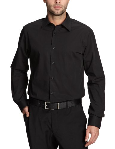 ESPRIT N34954 Herren Hemden/ Business, Gr. 45/ 46, Schwarz (black 001) Preisvergleich