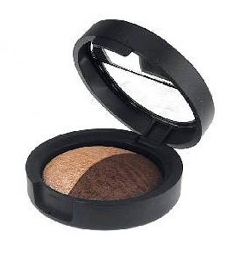 Laura Geller Baked Marble Eyeshadow Duo in Oyster/Topaz Travel Size