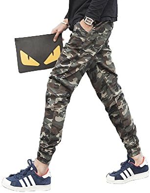 Vineds Men Newest Arrival Military Camouflage Casual Skinny Fit Harem Pants (M(Waist:29-30inch), Dark green Camouflage)