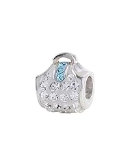 SilveRado(tm) BM009-1-3 Bling Handbag Bling White  Bead / Charm