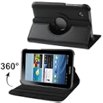 FUNDA CUERO NEGRA CON SOPORTE GIRATOR...