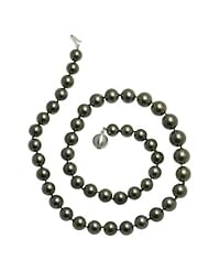 14K White Gold 18" "AA" Quality Pearl 8-10.5mm Natural Color Tahitian Necklace