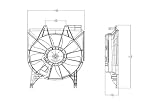 07-09 ACURA RDX AC CONDENSER COOLING FAN (W/ SHROUD, W/ MOTOR) 08 2007 2008 2009