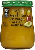 Beech-Nut Just Naturals Stage 2 Purees - Mango Apple and Avocado - 4.25 oz - 10 pack