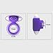Moonar®Male Silicone G-spot Vibrating Vibrator Cock Penis Ring with Clitoral Stimulator(Purple)