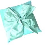 Turquoise Blue Bow Cushion Cover