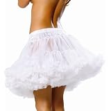 Sexy Adult Women Puffy Petticoat, White, One Size