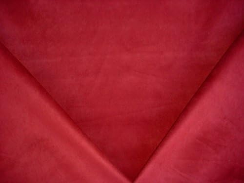 JLA Unisuede in Berry - Lined Faux Suede Leatherette Designer Microfiber Upholstery Drapery Fabric - by The Yard