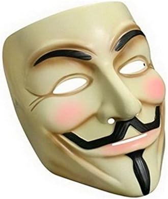 Onebest Yellow V Vendetta Mask Guy Fawkes Masquerade (Vendetta Mask)
