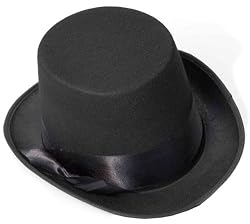 Black Bell Topper Hat - Adult Std.