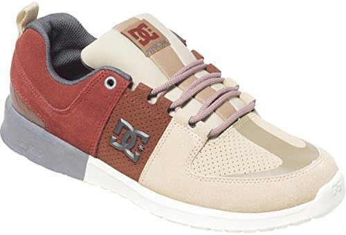 DC Lynx Lite SE Skate Shoe, Burgundy/Tan, 12 M US