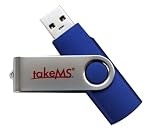 takeMS Tiny 8GB HI Speed USB 2.0 Secure Swivel Flash Drive Memory stick Rubber non slip, password protect , Data encryption & Compression , Drive partioning , Portable email & Sync , No trace internet browsing , bootable + Free Lanyard & (Carry It Easy +Plus) worth 24.99, 5 Year Warranty - Retail pack