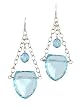 Blue Glass Drop Earrings