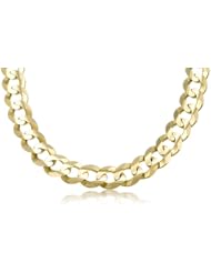 14K Solid Yellow Gold Cuban Curb Link Chain / Necklace 13mm Wide 30" inch Long - Weighing 156.9 Gr.
