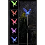 Encore H5117U Solar Powered Color Changing Hummingbird Garden Stake