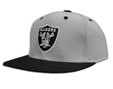 Casquette Neuve Ajustable Officielle NFL - Los Angeles LA Raiders "Oackland" Snapback - Grise Claire/Noire