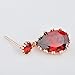 Junxin Jewelry Waterdrop Ruby Swarovski Dangle Earring Rose Gold Plated