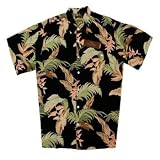 Tori Richard Big & Tall Tropical Living Shirt- BLACK