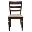 Ladder Back Chairs with Upholstered Seat - Set of 2