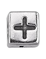 925 Sterling Silver "Plus Sign" Bead For Chamilia, Pandora, Biagi, Personality, Reflections And More Charm Bracelets