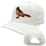 MLB Baltimore Orioles Puma ATA Vintage Old School Snapback Hat Cap White Orange