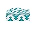 Chezmoi Collection 2-Piece Chevron Zig Zag Comforter Bedding Set (Twin, Teal)