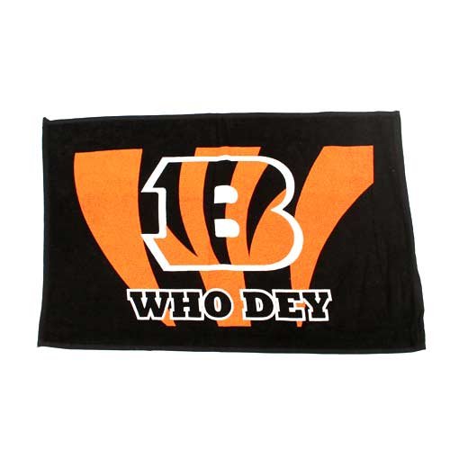 Cincinnati Bengals NFL Who Dey Large Rally Towel (Black)