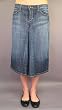 People's Liberation Dark Wash Denim Flare Skirt