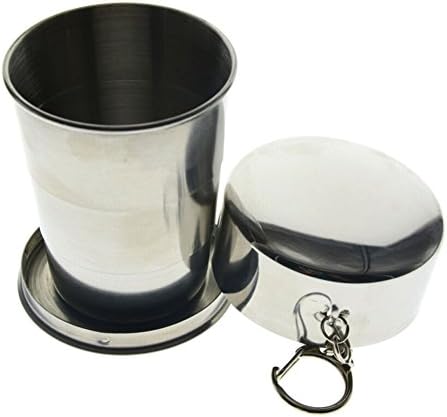 Seasky Stainless Steel Portable Outdoor Travel Camping Folding Collapsible Cup