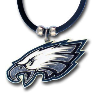 Philadelphia Eagles Logo Pendant w/Rubber Cord - NFL Football Fan Shop Sports Team Merchandise