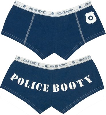 Blue POLICE BOOTY Booty Shorts 3877 Size Medium