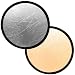 Photo : Flashpoint 32" Circular Collapsible Disc Reflector, Silver / Soft Gold