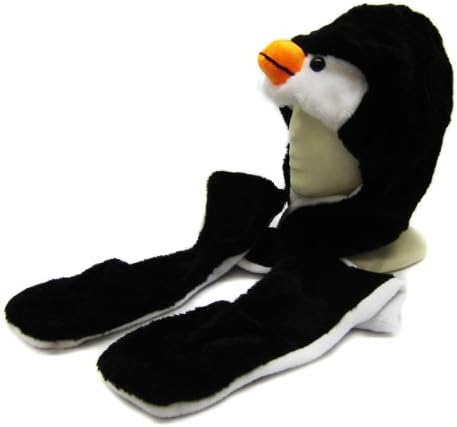 Penguin Fluffy Plush Warm Hat Annimal Beanie with Long Paws