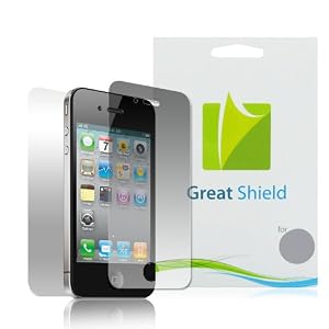 GreatShield Ultra Anti-Glare (Matte) Clear Screen Protector Film for Apple iPhone 4 / iPhone 4S AT&T, Verizon, Sprint Version (3-Pack + 1 Bonus Back Film)
