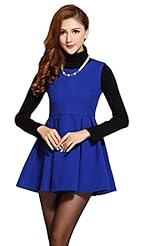 Pleated Sleeveless Winter Wool Mini Dress 